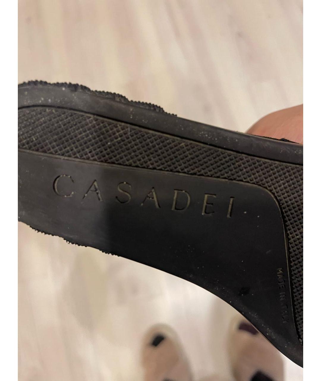 CASADEI Черные замшевые полусапоги, фото 4