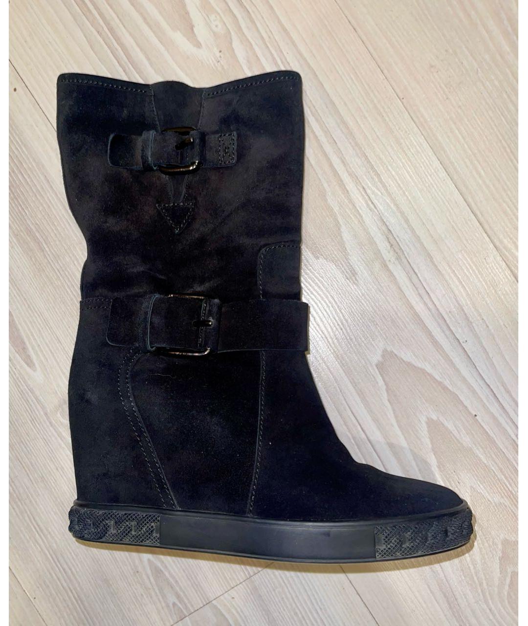 CASADEI Черные замшевые полусапоги, фото 5