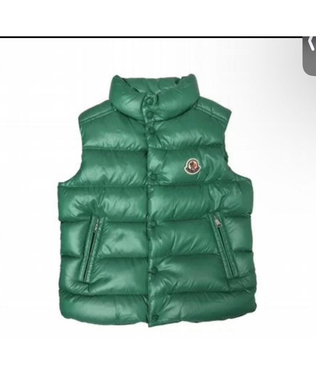 MONCLER Зеленый полиэстеровый жакет / жилет, фото 4