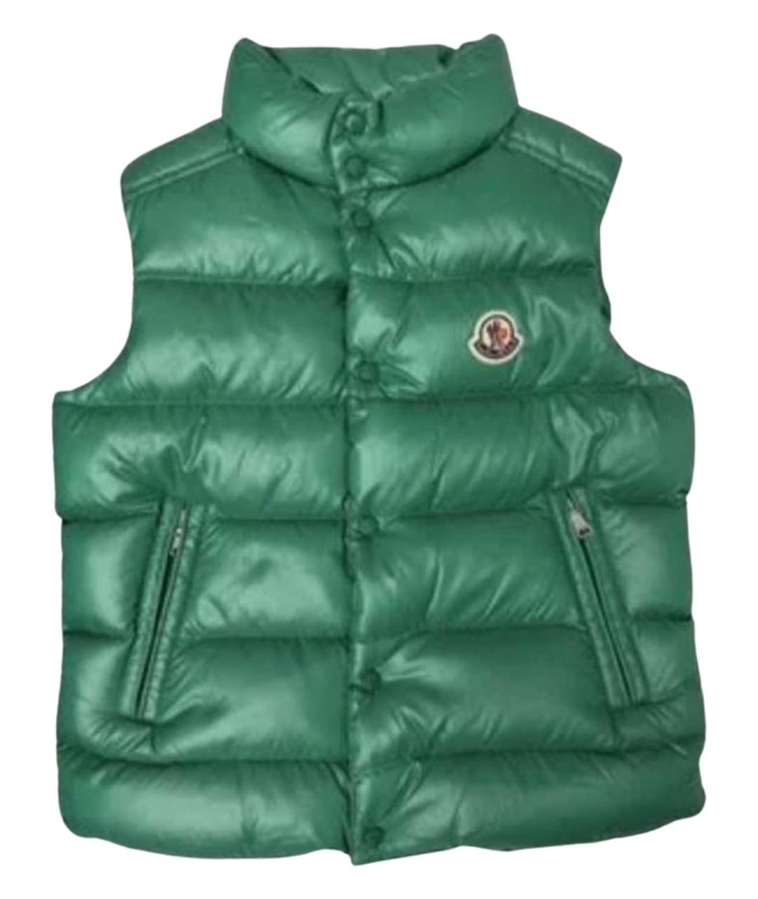 MONCLER Зеленый полиэстеровый жакет / жилет, фото 1