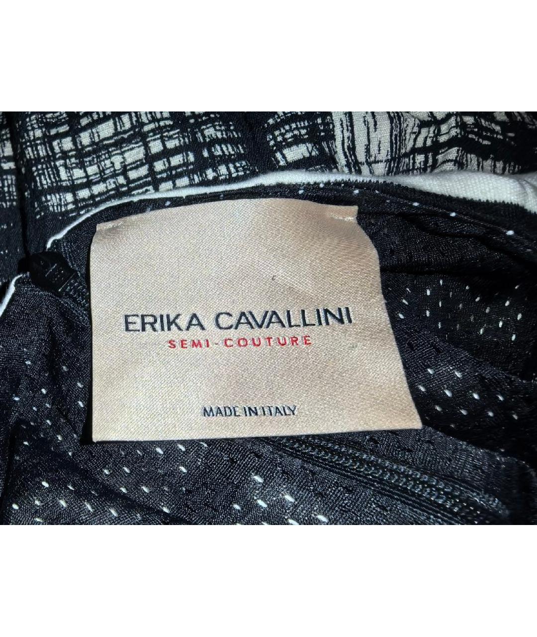 ERIKA CAVALLINI Черное хлопковое повседневное платье, фото 5