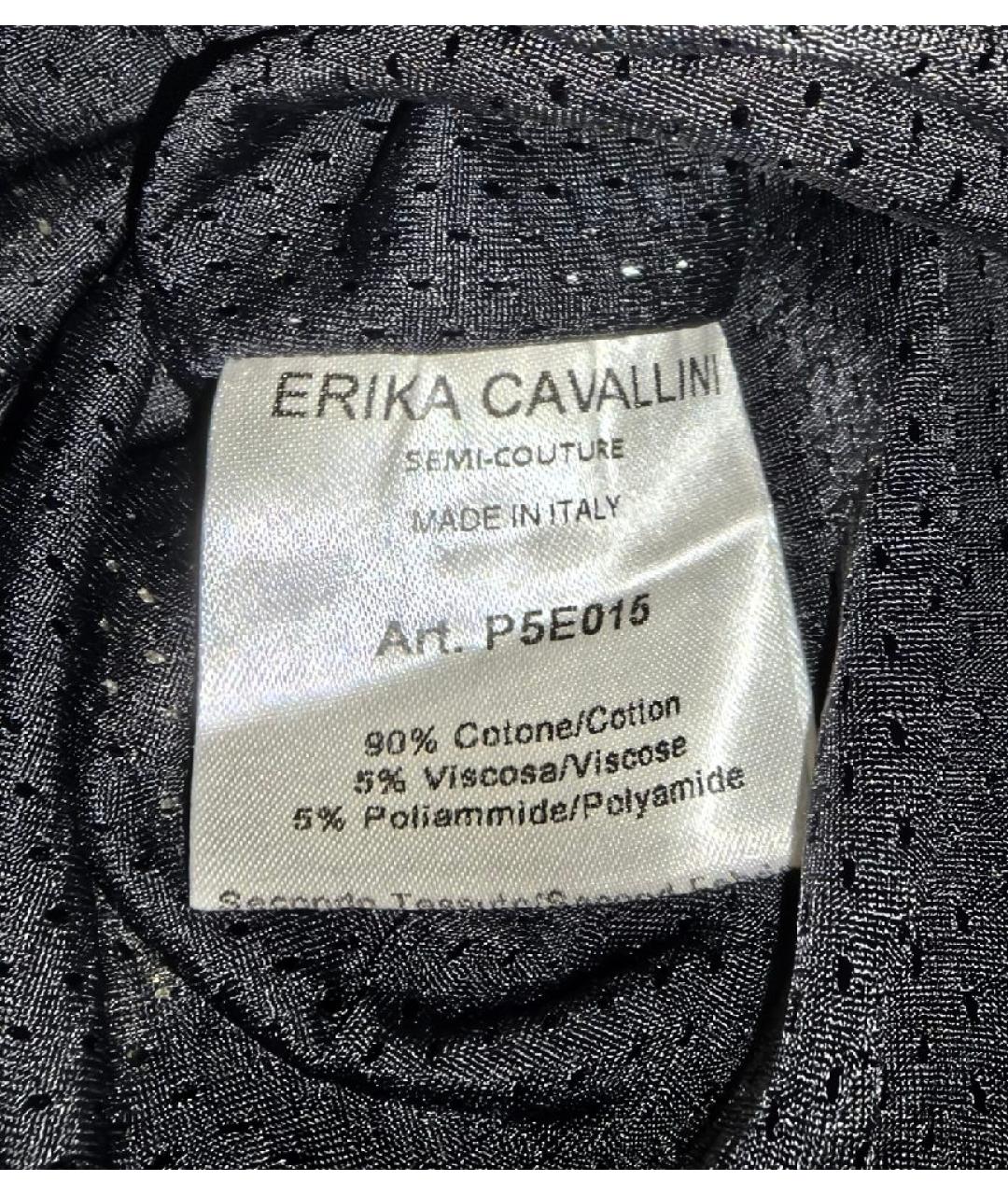 ERIKA CAVALLINI Черное хлопковое повседневное платье, фото 6