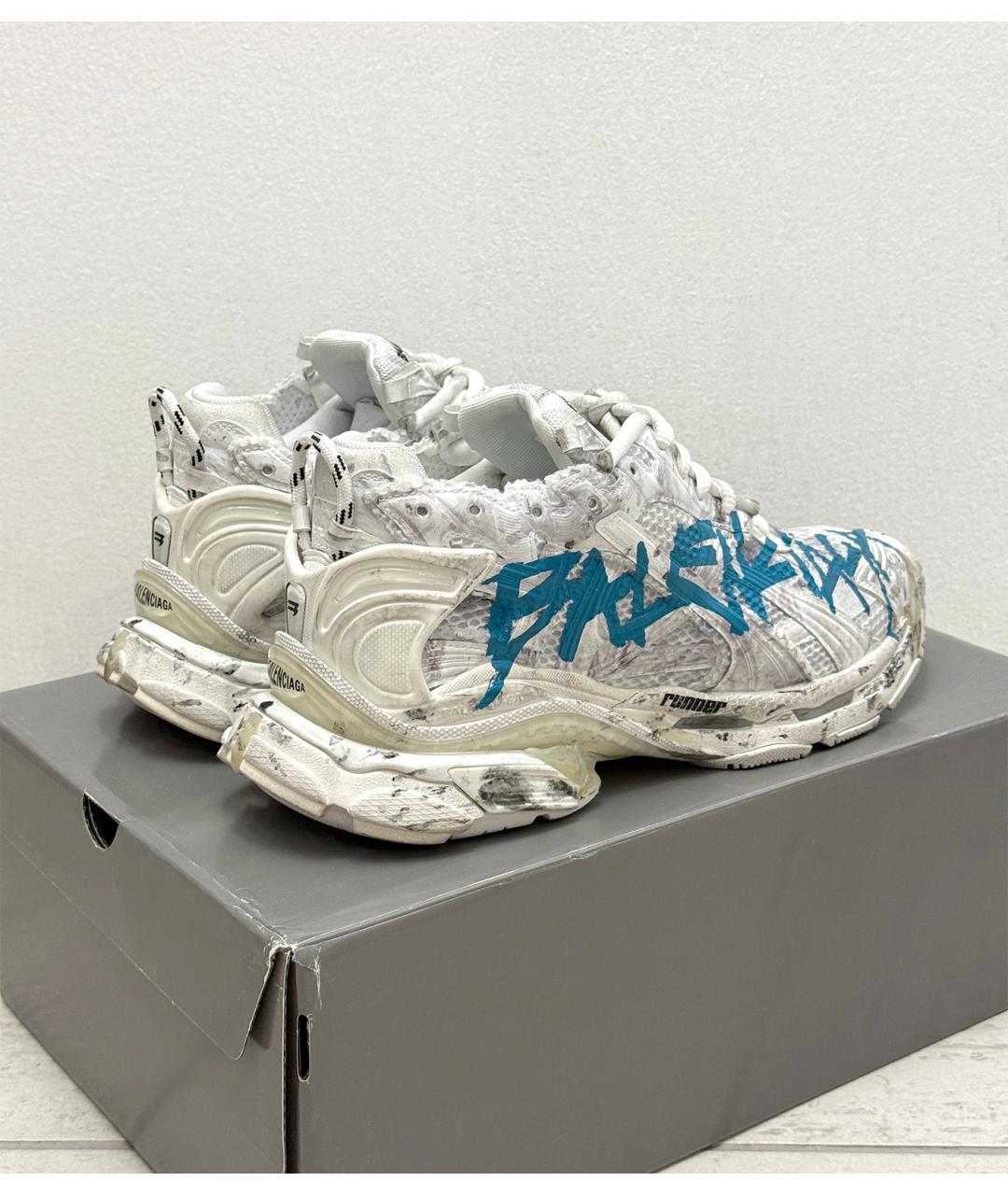 BALENCIAGA Белые низкие кроссовки / кеды, фото 4