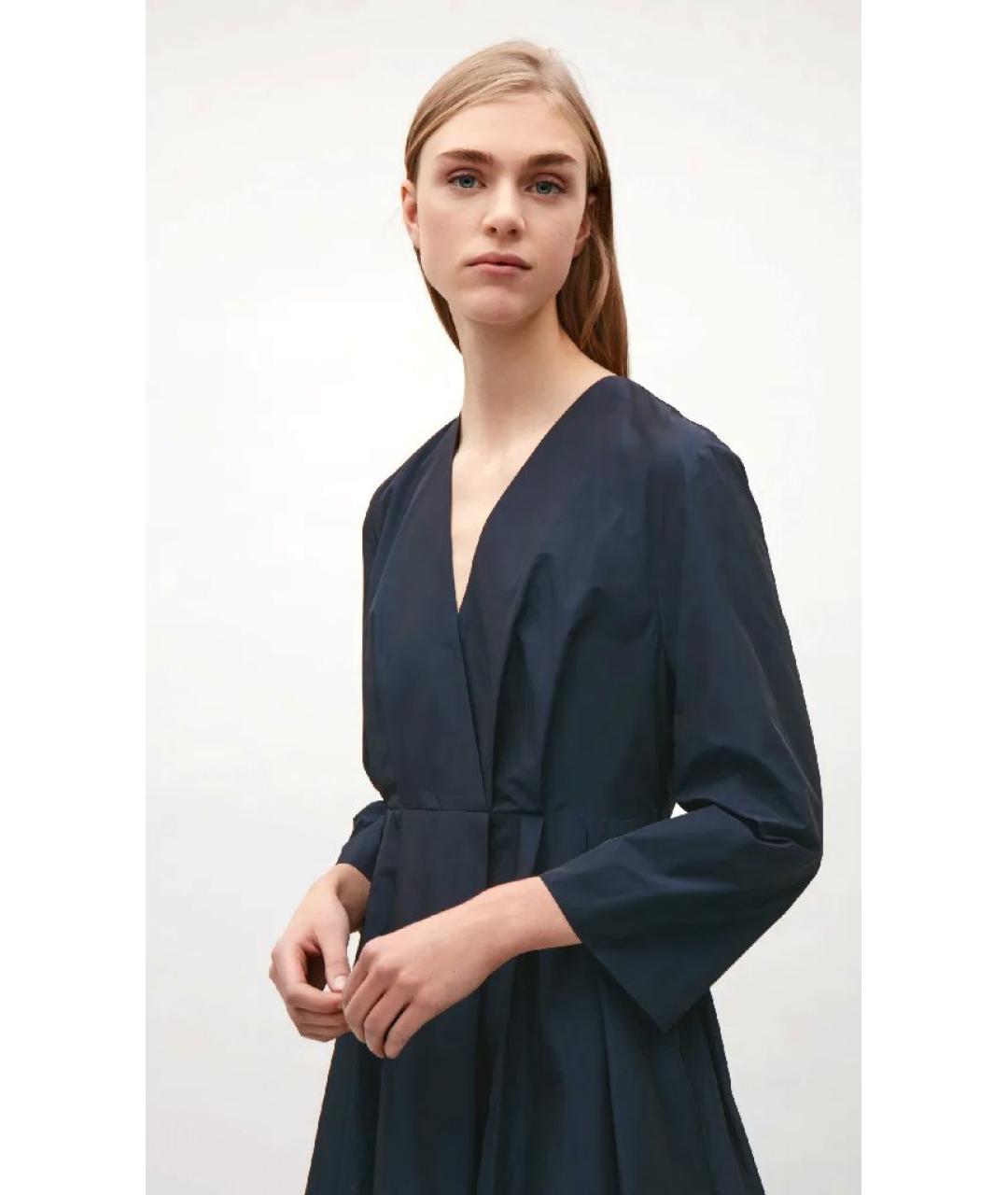 COS Темно-синее повседневное платье, фото 3