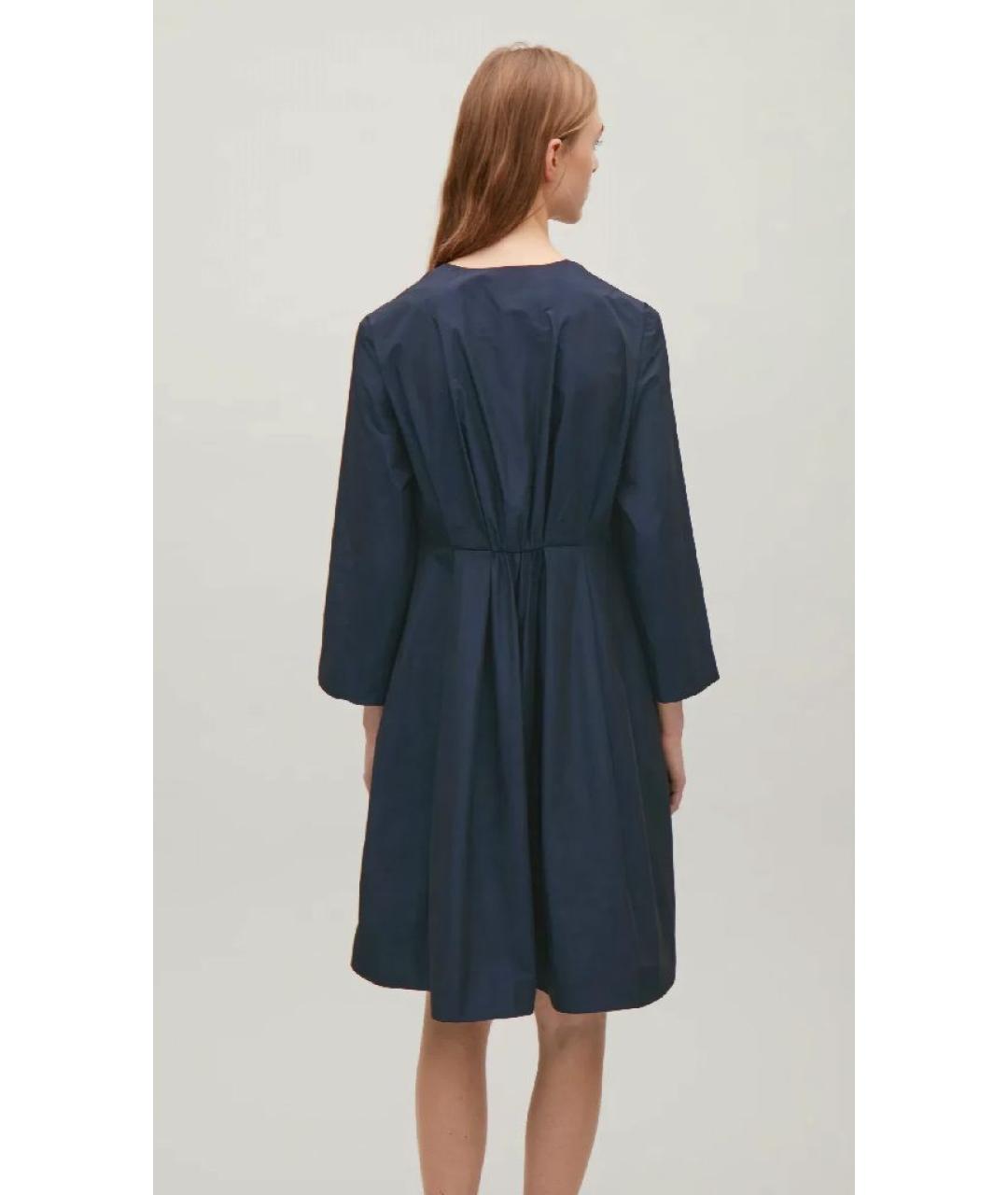 COS Темно-синее повседневное платье, фото 5