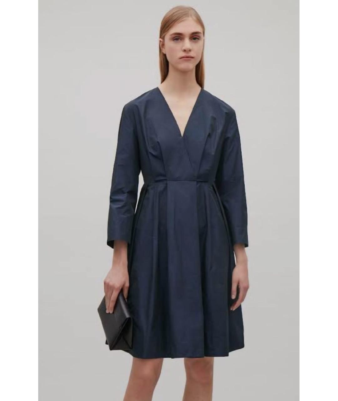 COS Темно-синее повседневное платье, фото 2