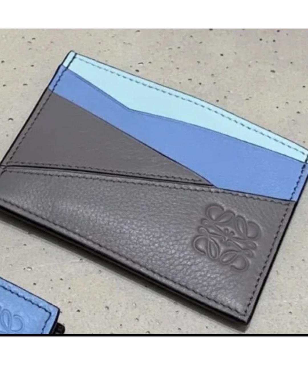 LOEWE Серый кожаный кардхолдер, фото 2