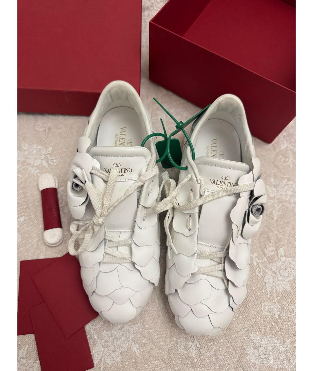 VALENTINO Белые кожаные кеды, фото 3