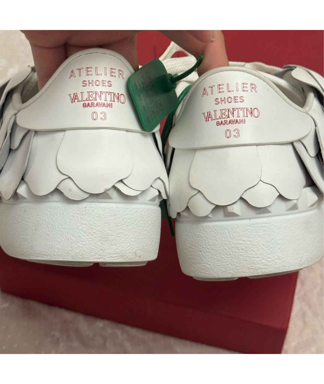 VALENTINO Белые кожаные кеды, фото 4