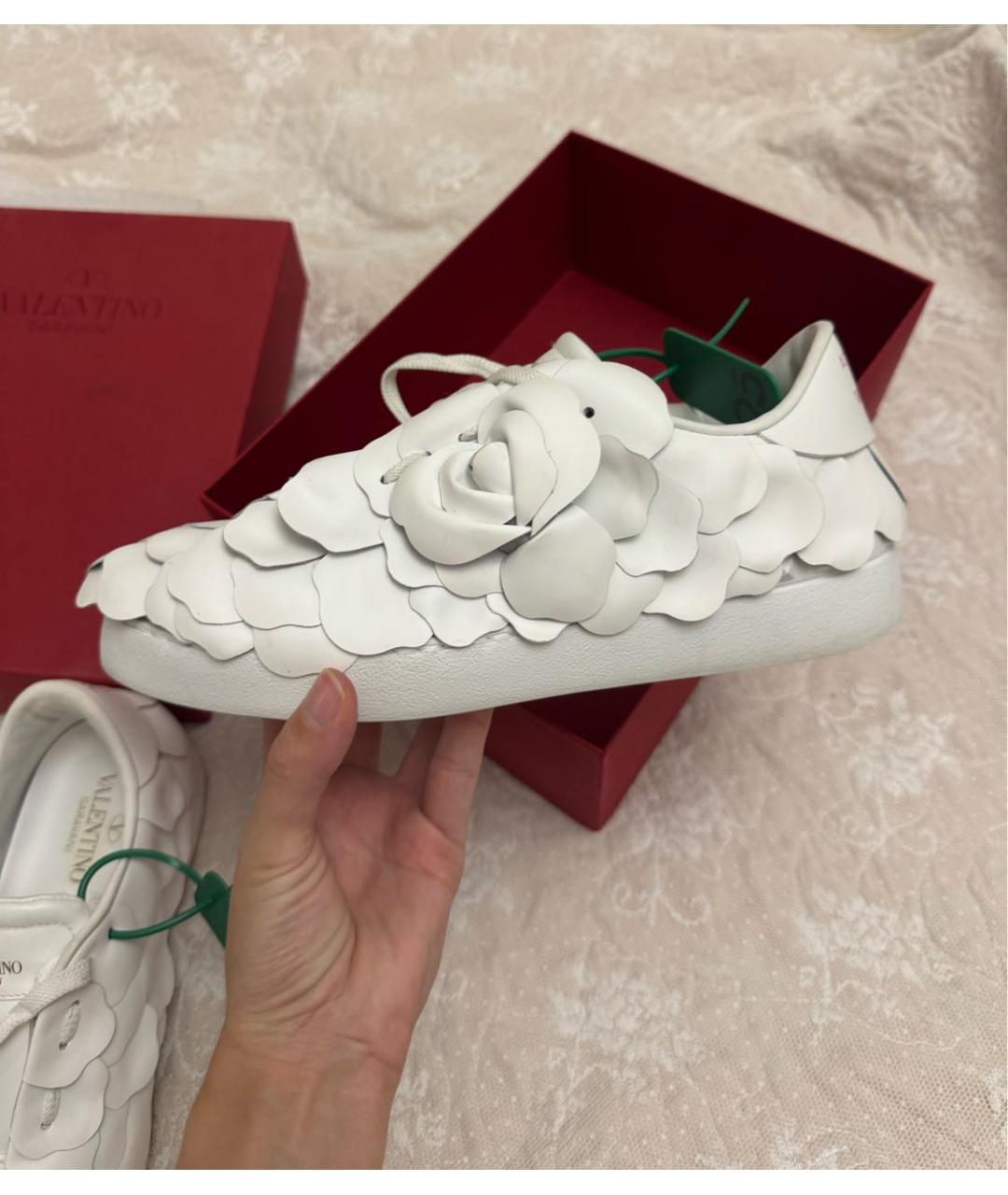 VALENTINO Белые кожаные кеды, фото 5