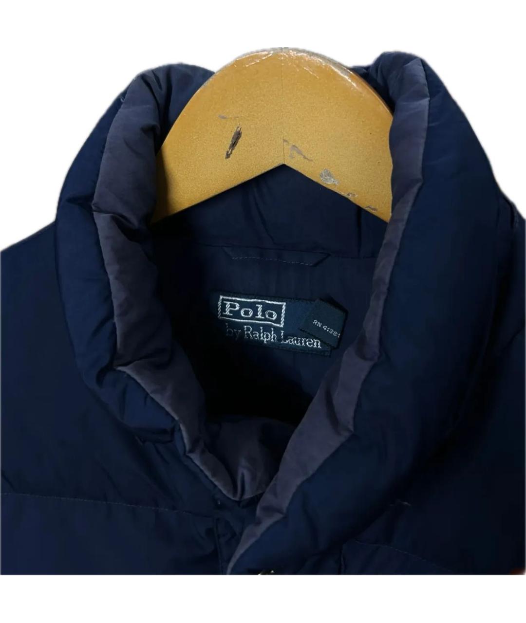 POLO RALPH LAUREN Темно-синий полиуретановый пуховик, фото 5