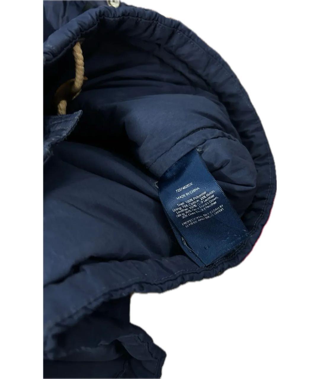POLO RALPH LAUREN Темно-синий полиуретановый пуховик, фото 7