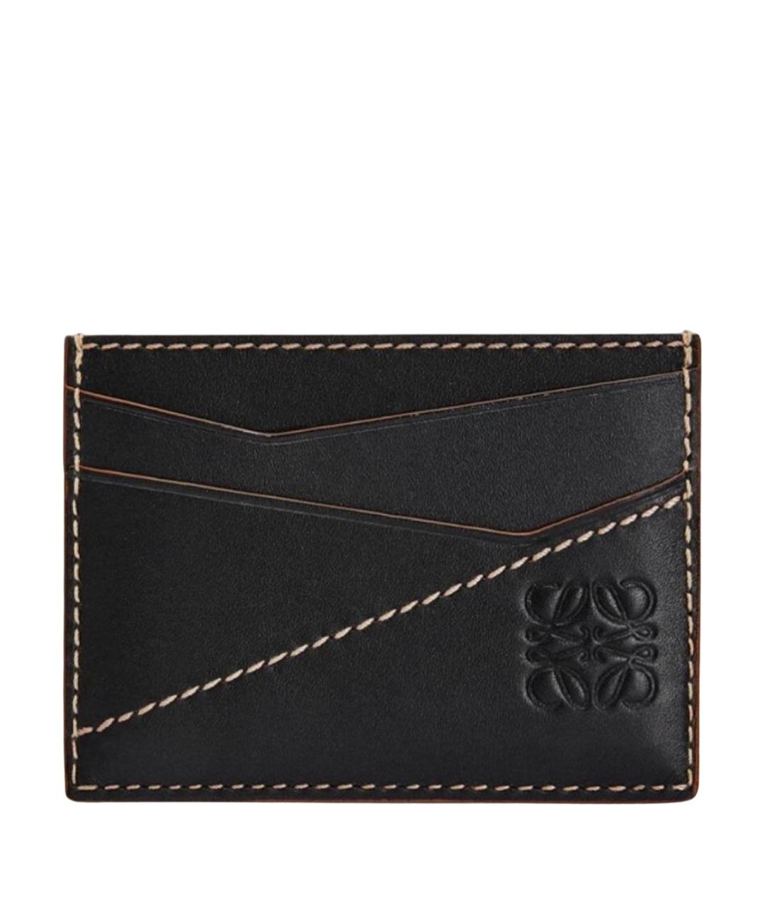 LOEWE Черный кожаный кардхолдер, фото 1