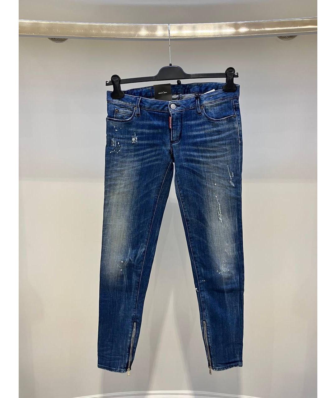 DSQUARED2 Синие джинсы слим, фото 3