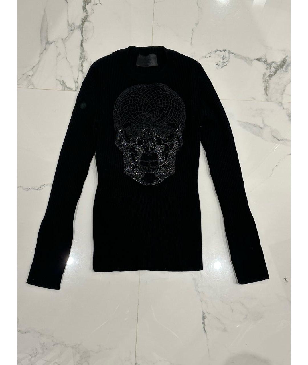 PHILIPP PLEIN Черный шерстяной джемпер / свитер, фото 6
