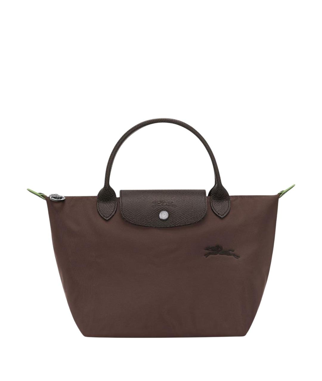 LONGCHAMP Коричневая тканевая сумка через плечо, фото 1