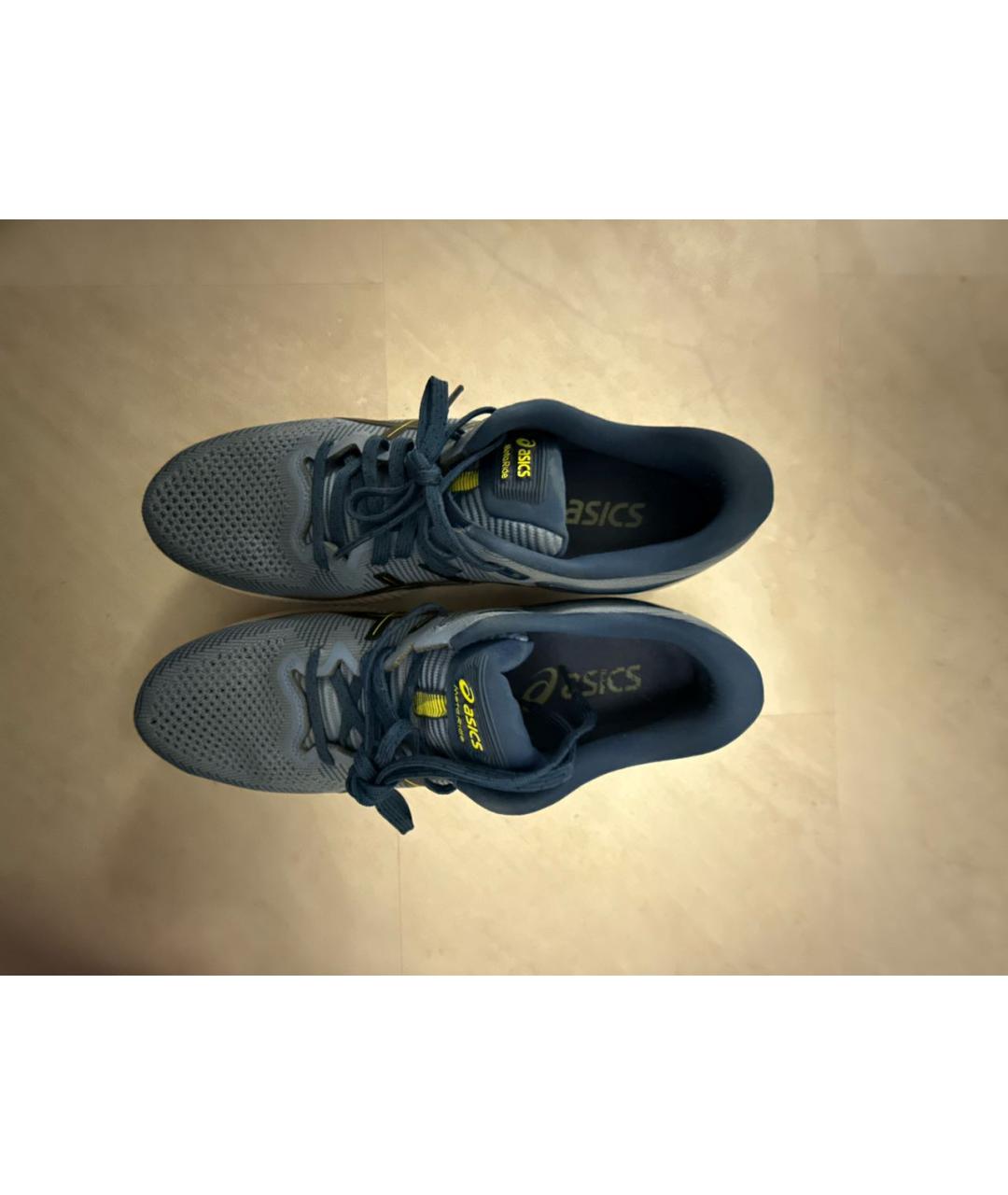 ASICS Синие текстильные низкие кроссовки / кеды, фото 3