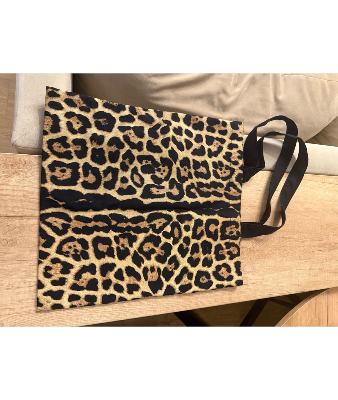 SAINT LAURENT Коричневая тканевая пляжная сумка, фото 3