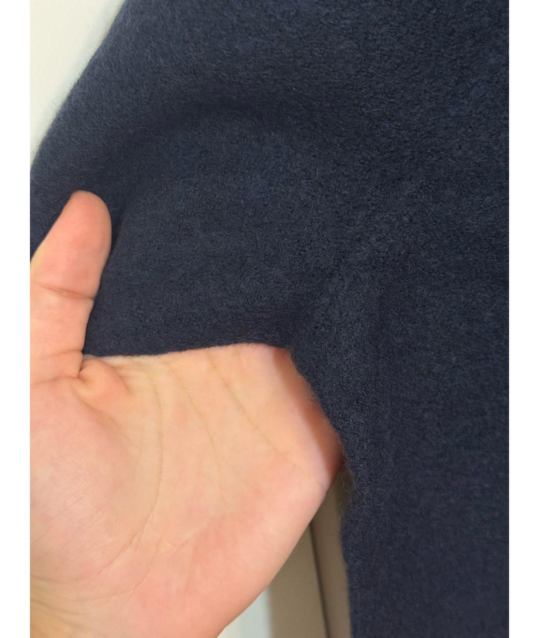 COS Темно-синее шерстяное повседневное платье, фото 3