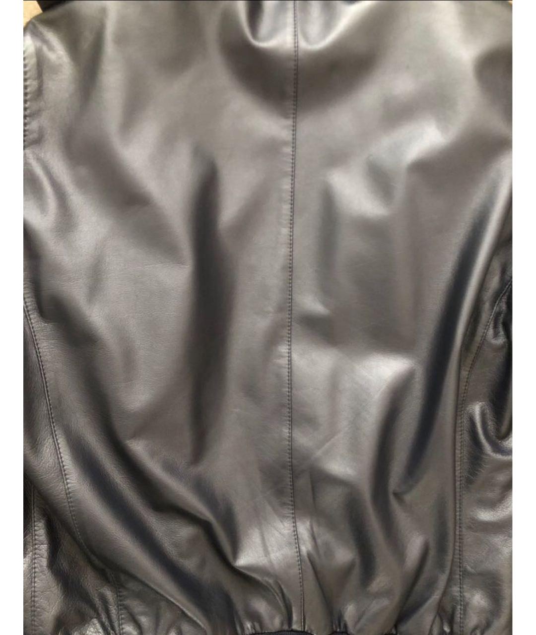 KITON Черная кожаная куртка, фото 2