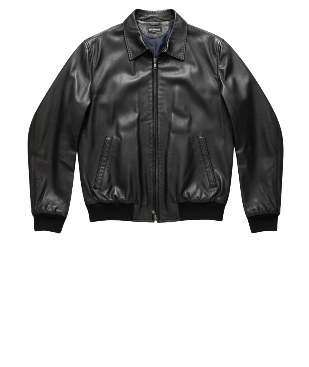 KITON Черная кожаная куртка, фото 1