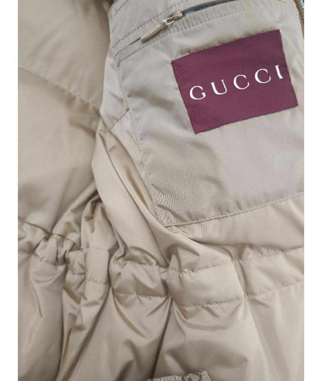 GUCCI Бежевая хлопковая куртка, фото 4