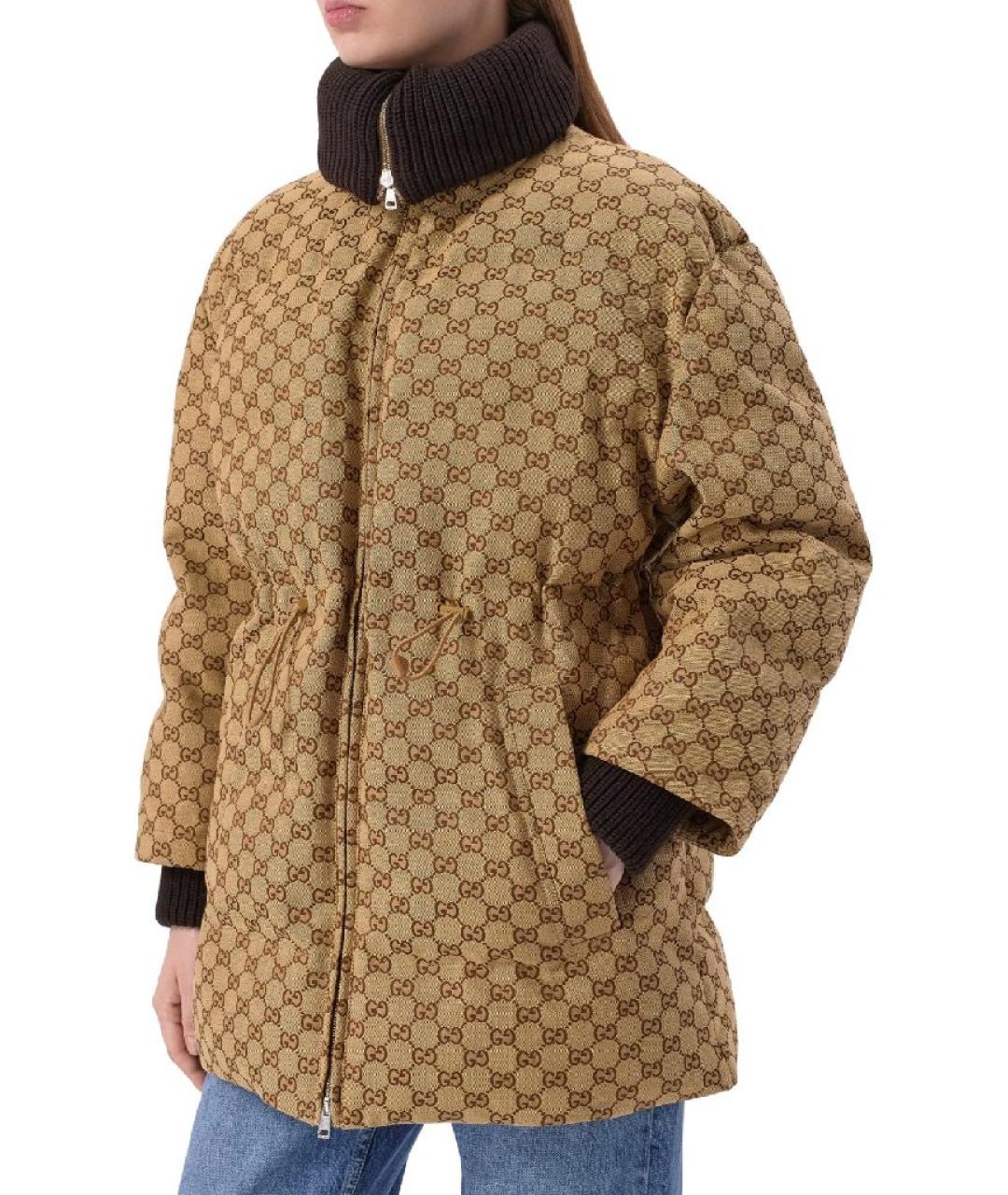 GUCCI Бежевая хлопковая куртка, фото 8