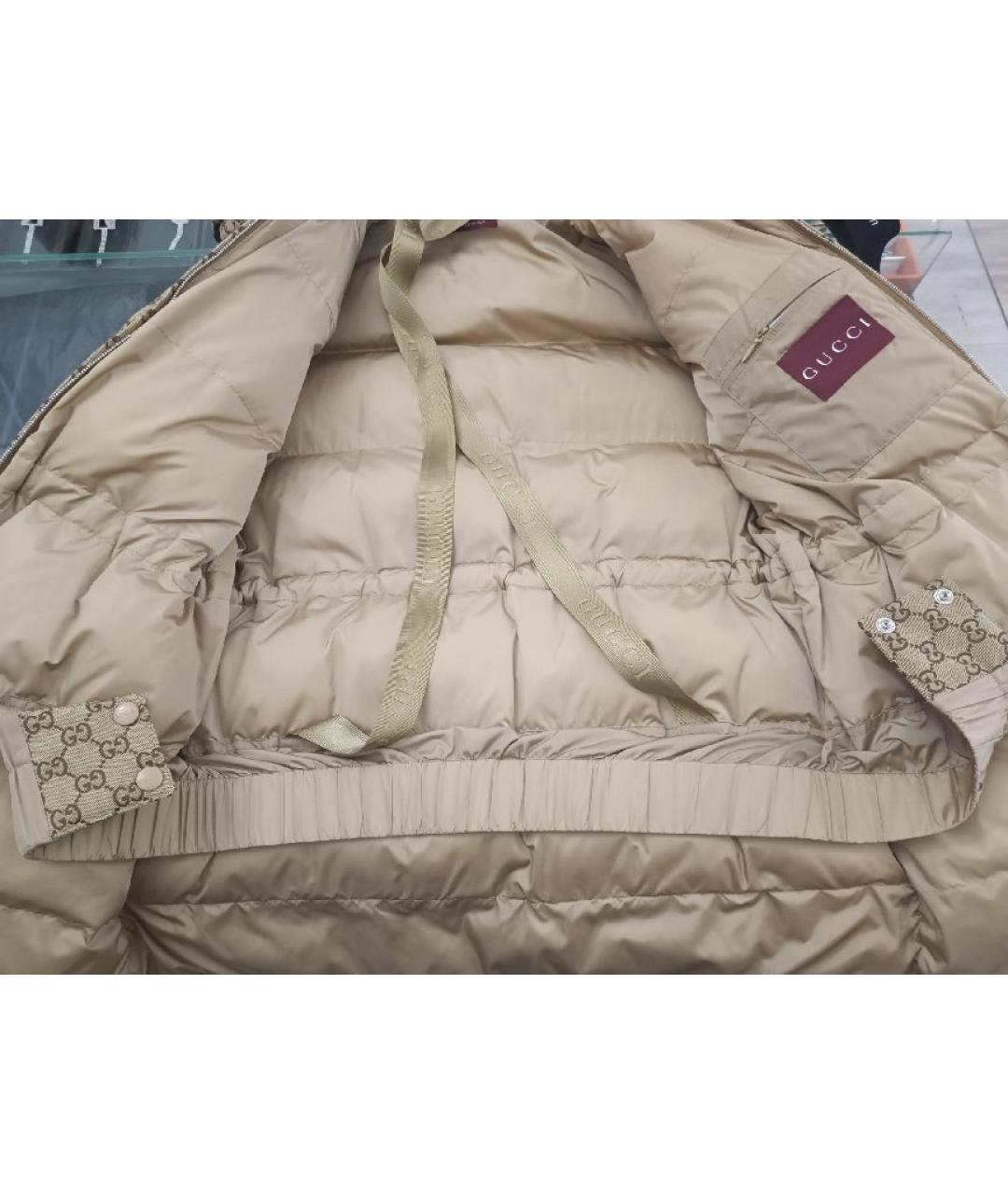GUCCI Бежевая хлопковая куртка, фото 5