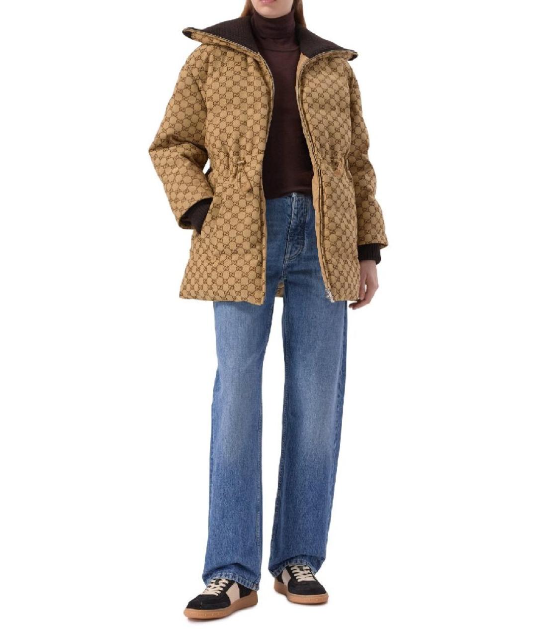 GUCCI Бежевая хлопковая куртка, фото 7