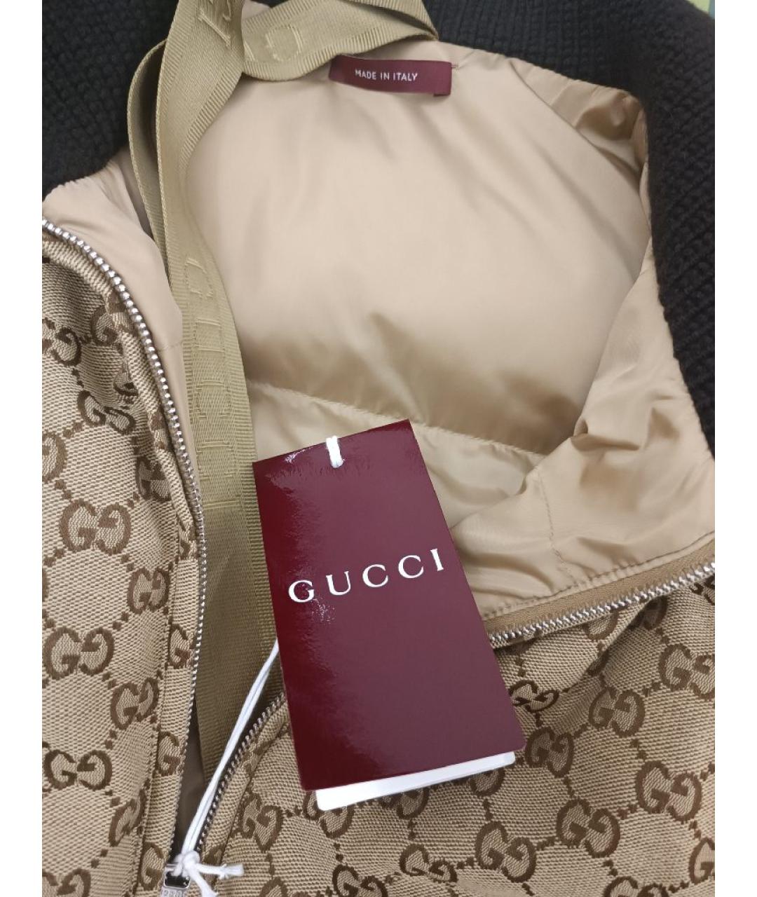 GUCCI Бежевая хлопковая куртка, фото 3