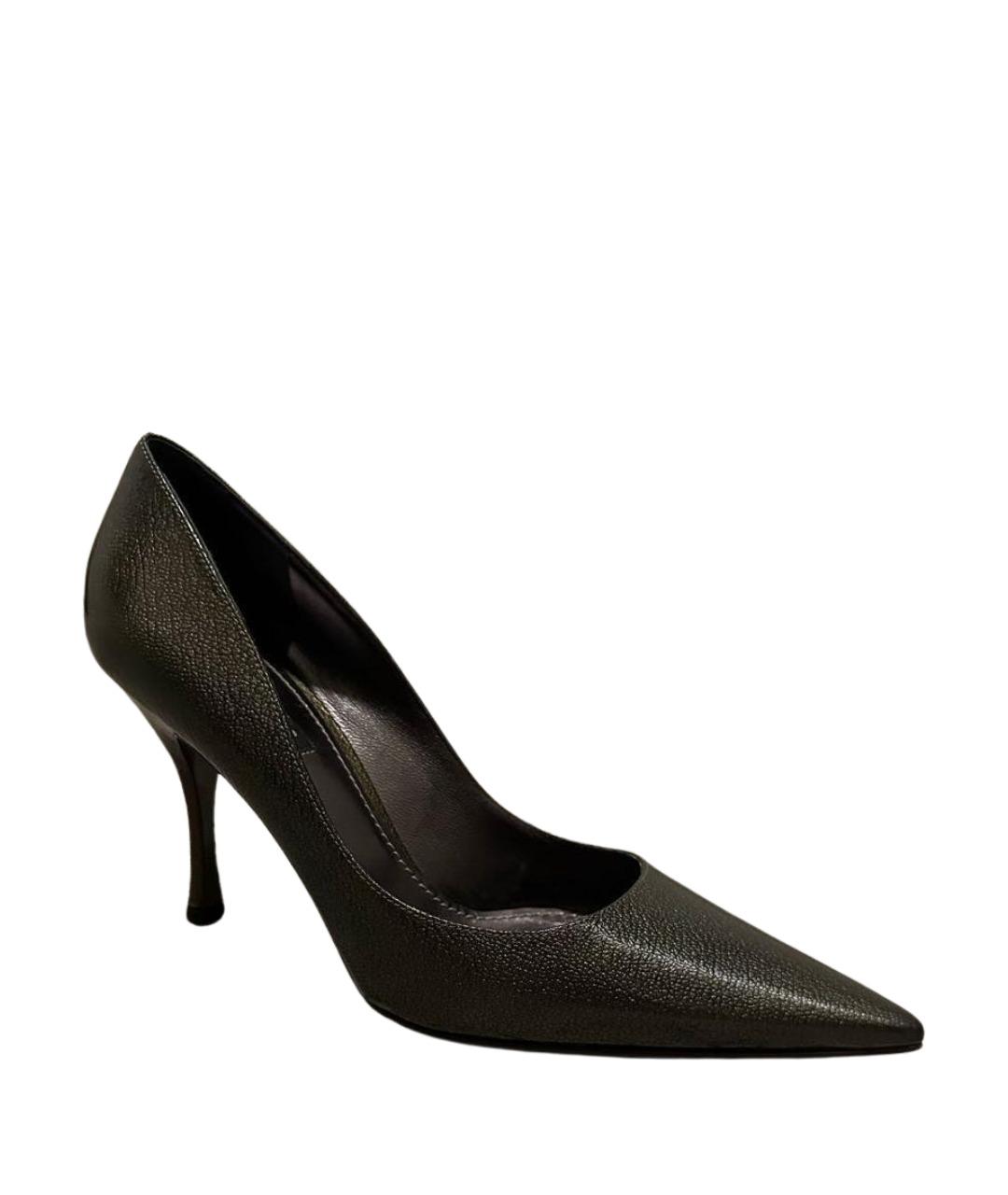 DOLCE&GABBANA Хаки кожаные туфли, фото 1