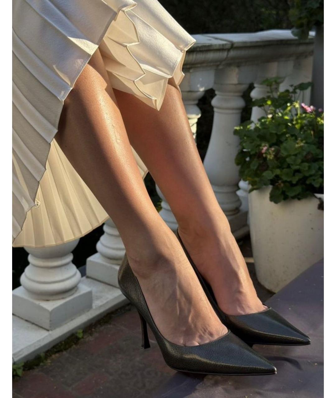 DOLCE&GABBANA Хаки кожаные туфли, фото 5