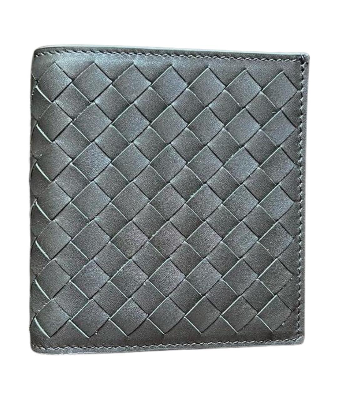 BOTTEGA VENETA Черный кожаный кошелек, фото 1