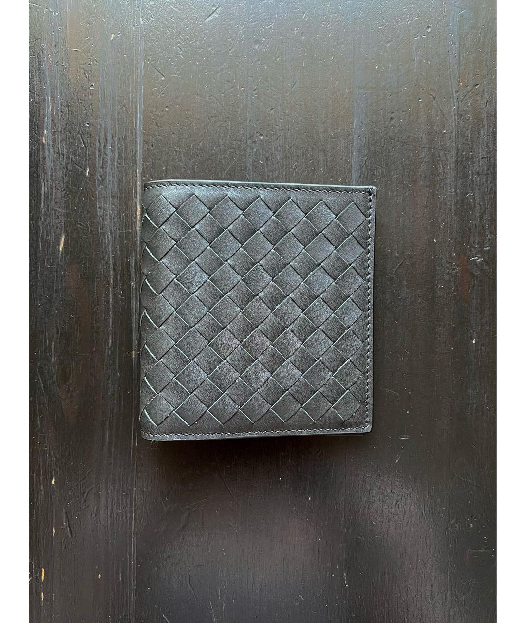 BOTTEGA VENETA Черный кожаный кошелек, фото 7