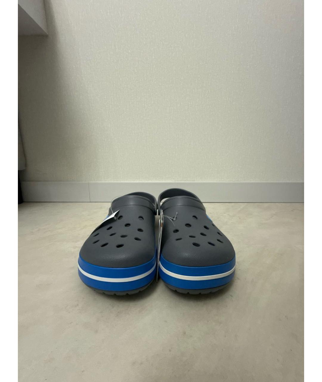 CROCS Антрацитовые резиновые шлепанцы, фото 2