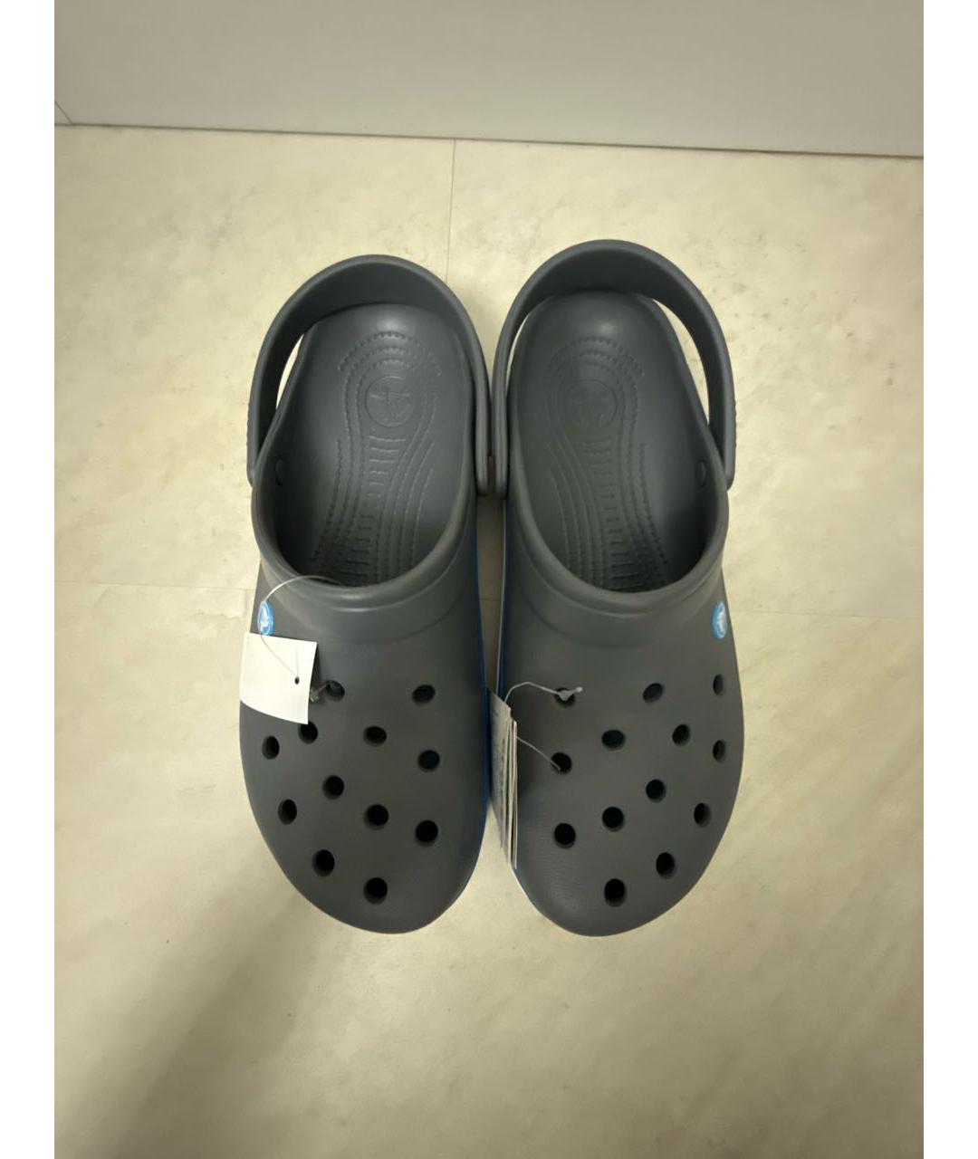 CROCS Антрацитовые резиновые шлепанцы, фото 3