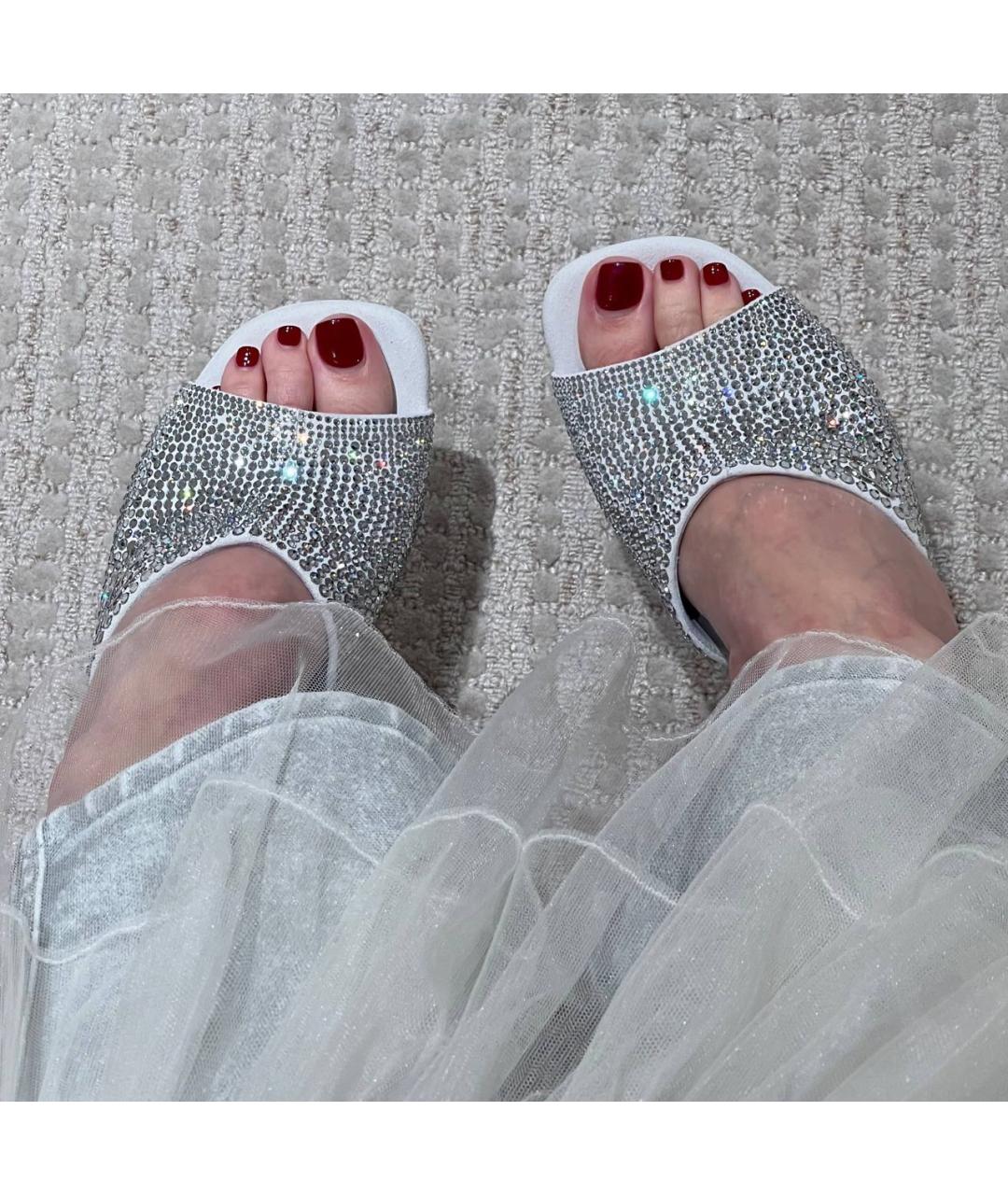 CHANEL Серебряные кожаные мюли, фото 7