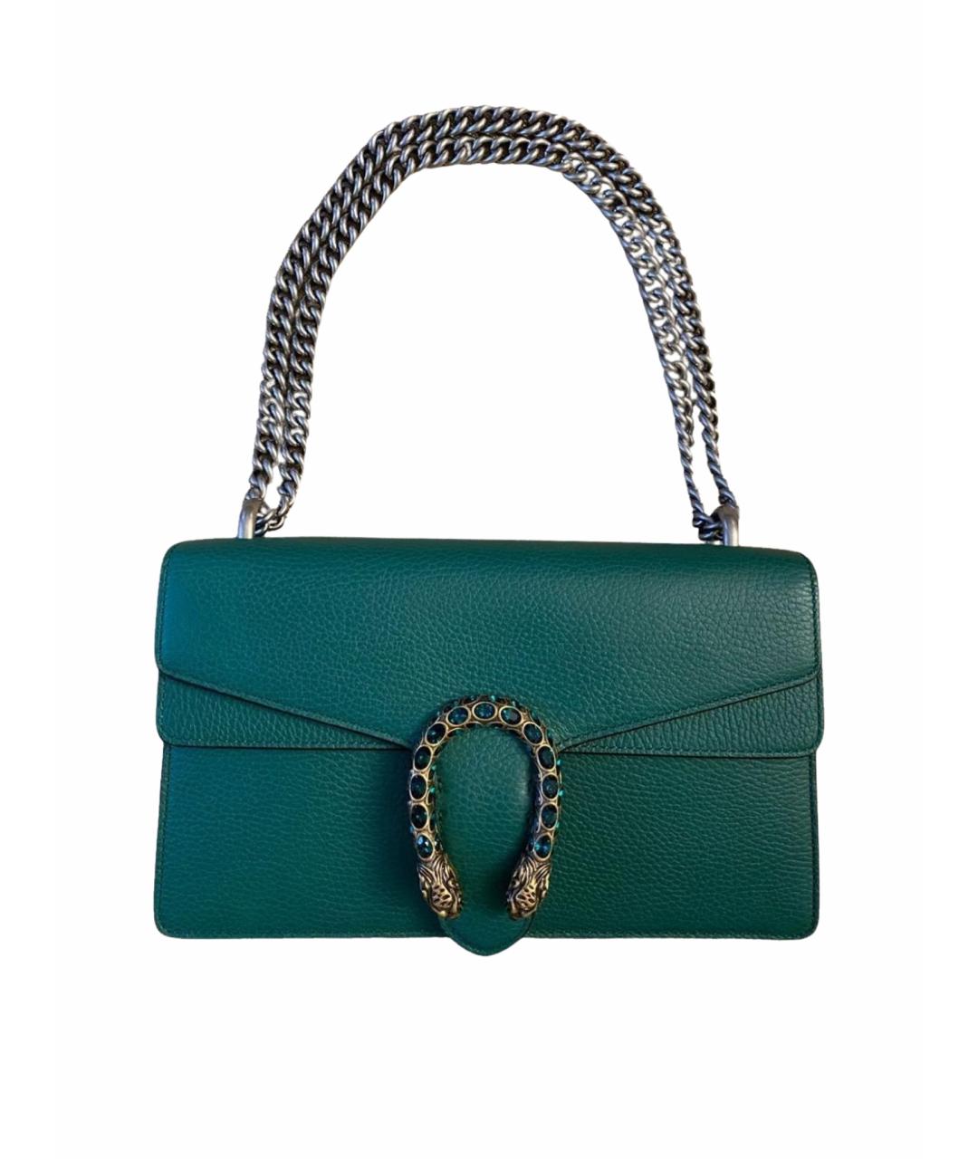 GUCCI Зеленая кожаная сумка через плечо, фото 1
