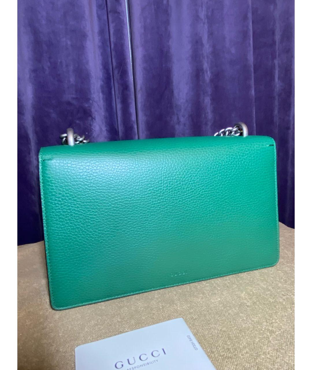 GUCCI Зеленая кожаная сумка через плечо, фото 3