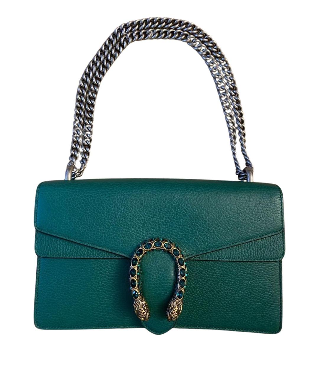 GUCCI Зеленая кожаная сумка через плечо, фото 6