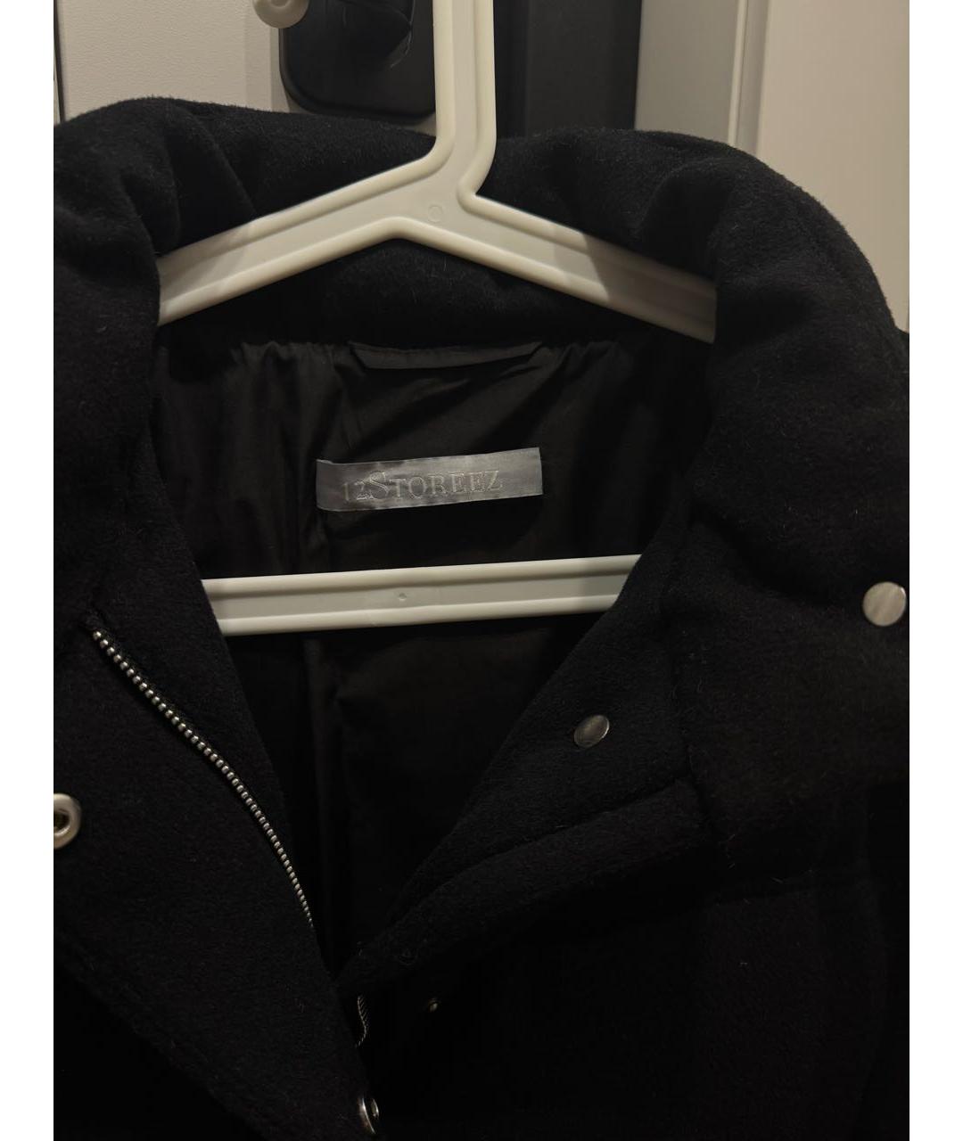 12 STOREEZ Черный шерстяной пуховик, фото 3