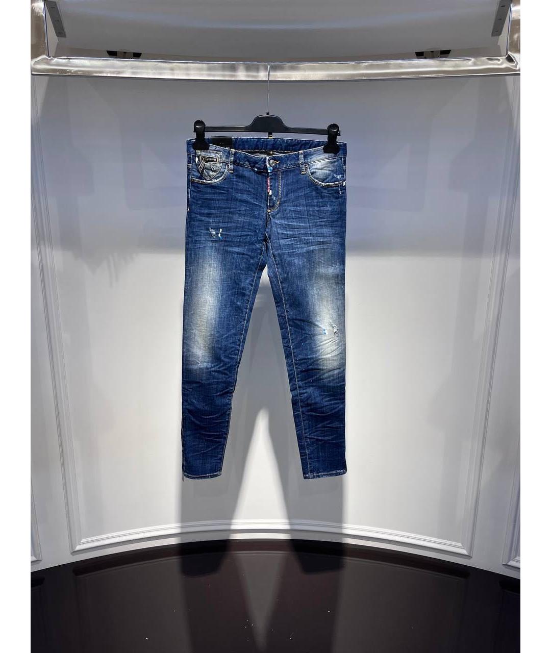 DSQUARED2 Синие джинсы слим, фото 3