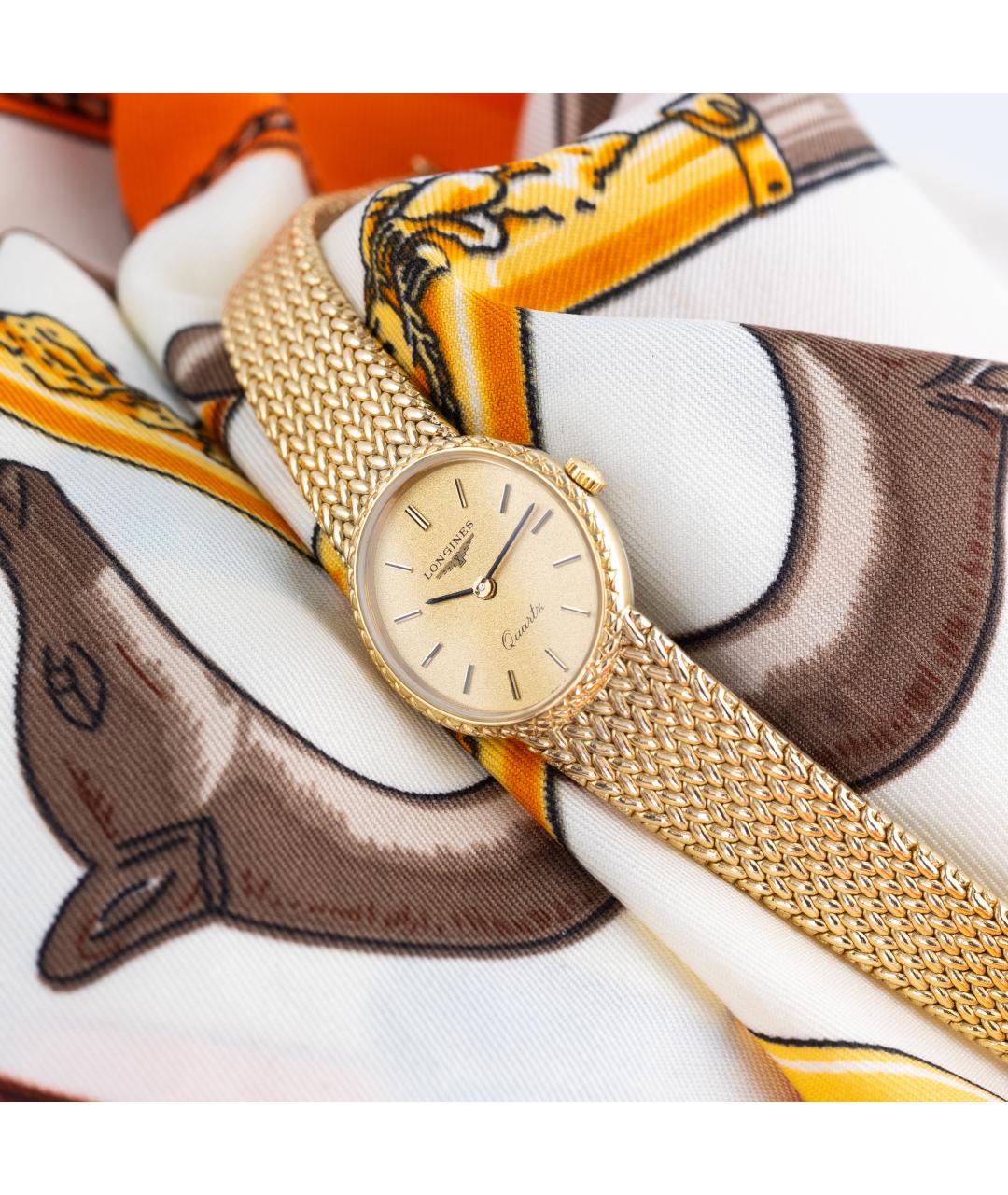 LONGINES Золотые позолоченные часы, фото 4