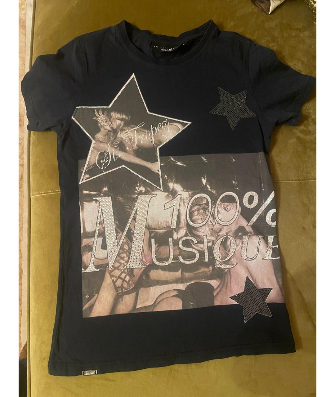 PHILIPP PLEIN Черная хлопковая футболка, фото 4