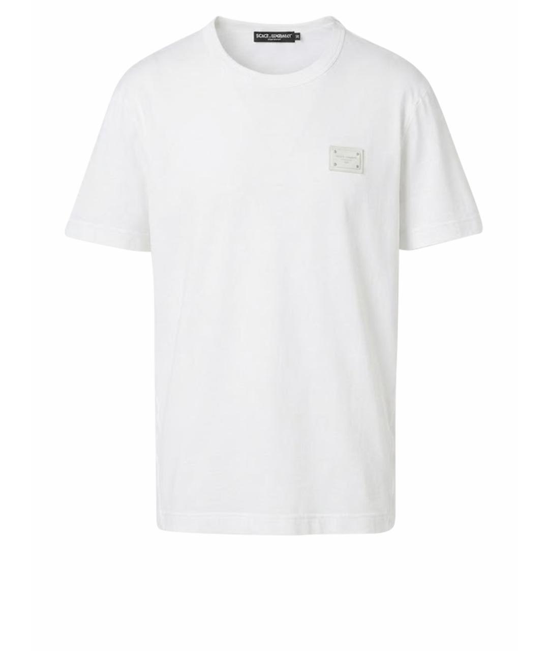 DOLCE&GABBANA Белая хлопковая футболка, фото 1