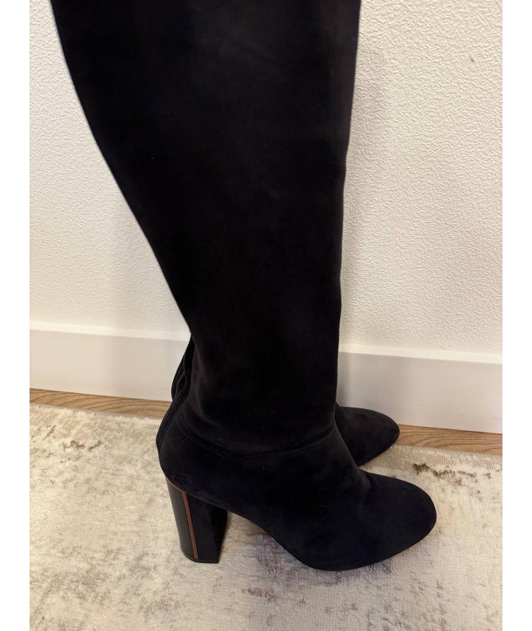 LORO PIANA Черные замшевые сапоги, фото 5