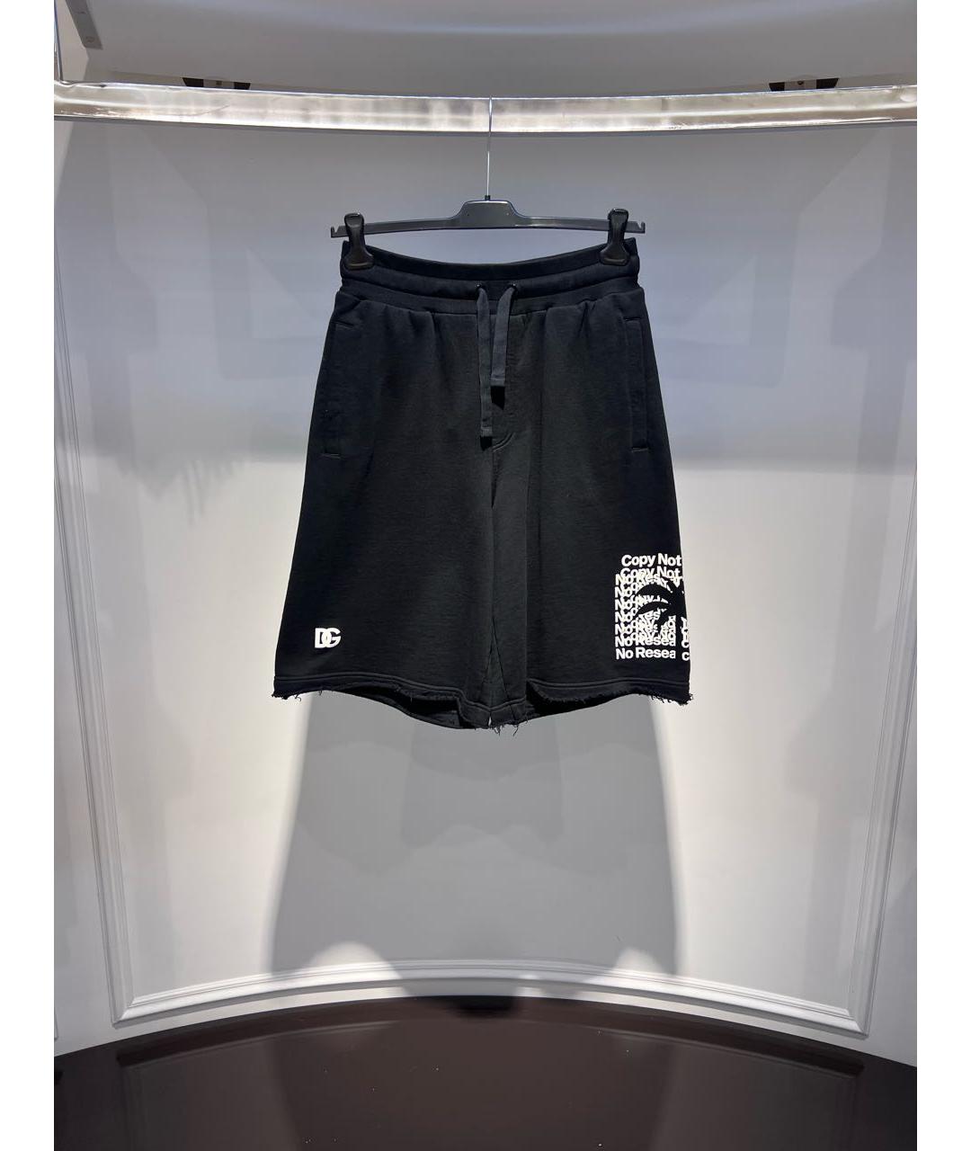 DOLCE&GABBANA Черные хлопковые шорты, фото 3