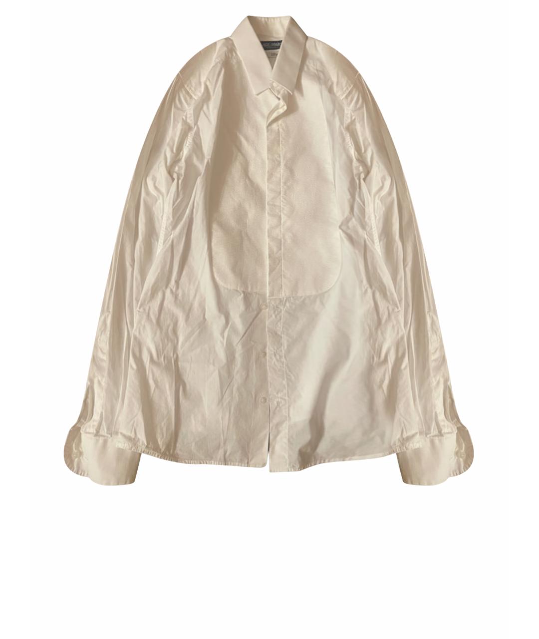 DOLCE&GABBANA Белая хлопковая классическая рубашка, фото 1