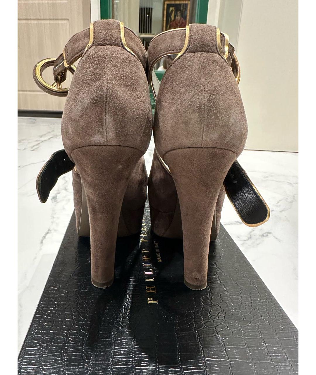 DOLCE&GABBANA Коричневые замшевые туфли, фото 5