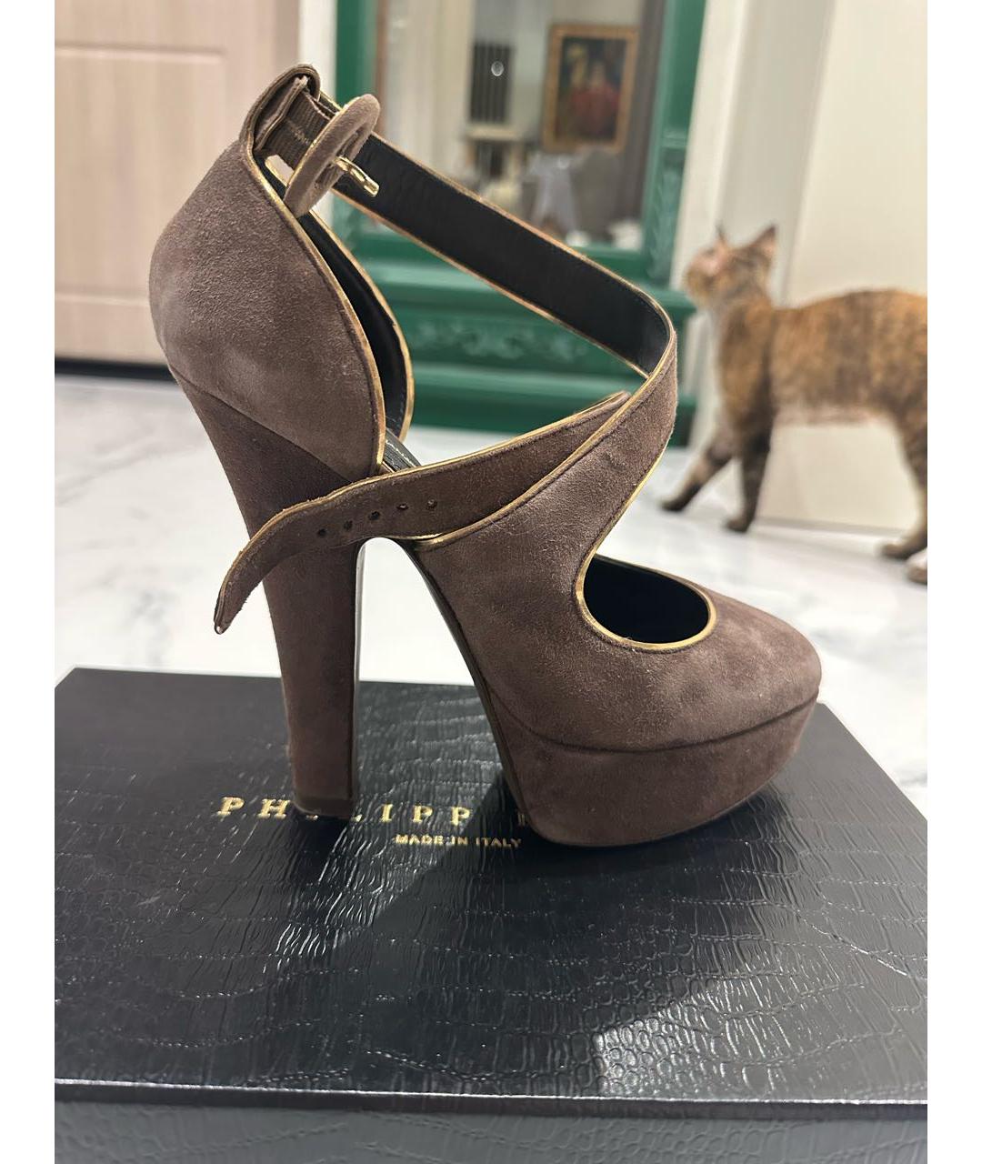 DOLCE&GABBANA Коричневые замшевые туфли, фото 7